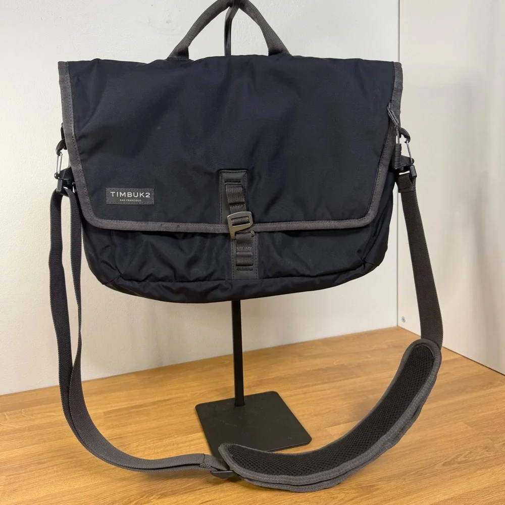 TIMBUK2 Transit Messenger Bag Black Charcoal Laptop Commuter Travel Bag